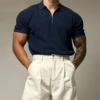 BRANDO ZIP POLO SHIRT