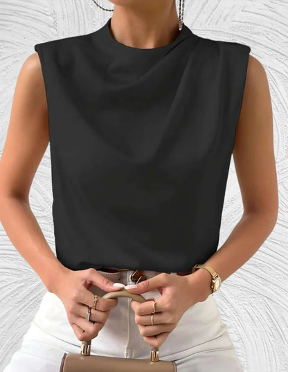 ELIRA SATIN BUTTON-UP BLOUSE
