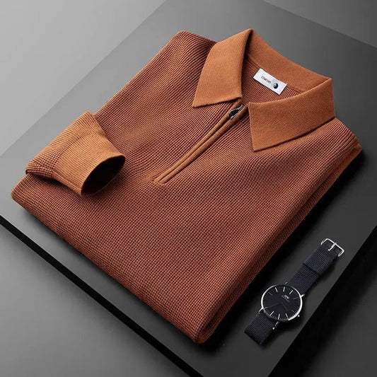 Modena Textured Zip Polo