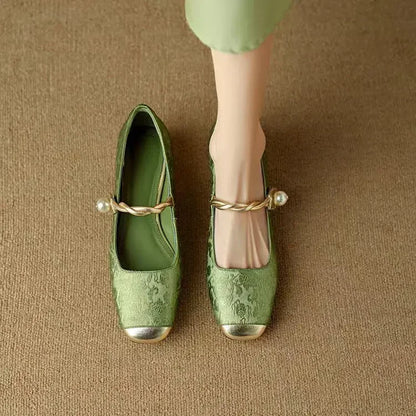 Valencia Jewel Heel Pumps